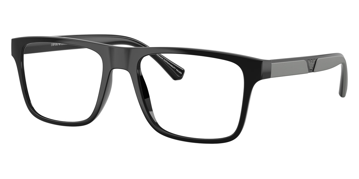 Color: Shiny Black/Rubber Gray (50171W) - Emporio Armani EA4115F50171W54