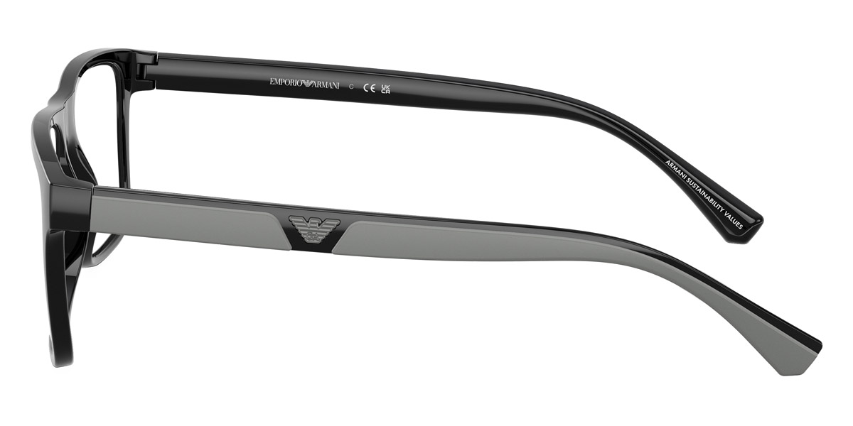 Color: Shiny Black/Rubber Gray (50171W) - Emporio Armani EA4115F50171W54