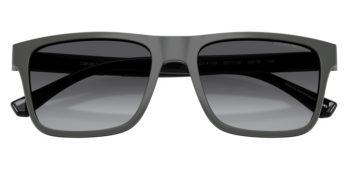 Color: Shiny Black/Rubber Gray (50171W) - Emporio Armani EA4115F50171W54