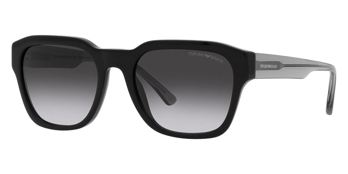 Emporio Armani™ EA4175 58758G 55 Shiny Black and Shiny Transparent Gray ...