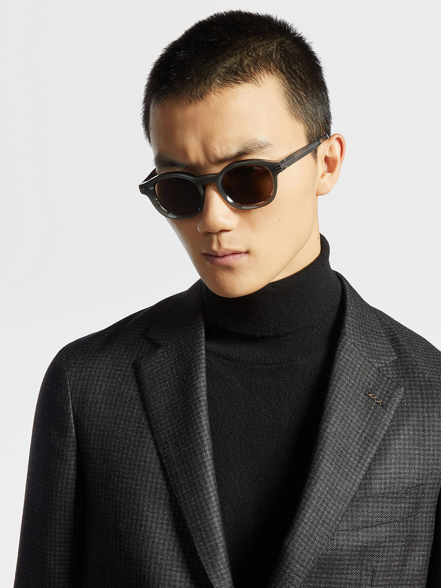Ermenegildo Zegna™ Aurora I EZ0229 20J 47 Gray/Monocolor