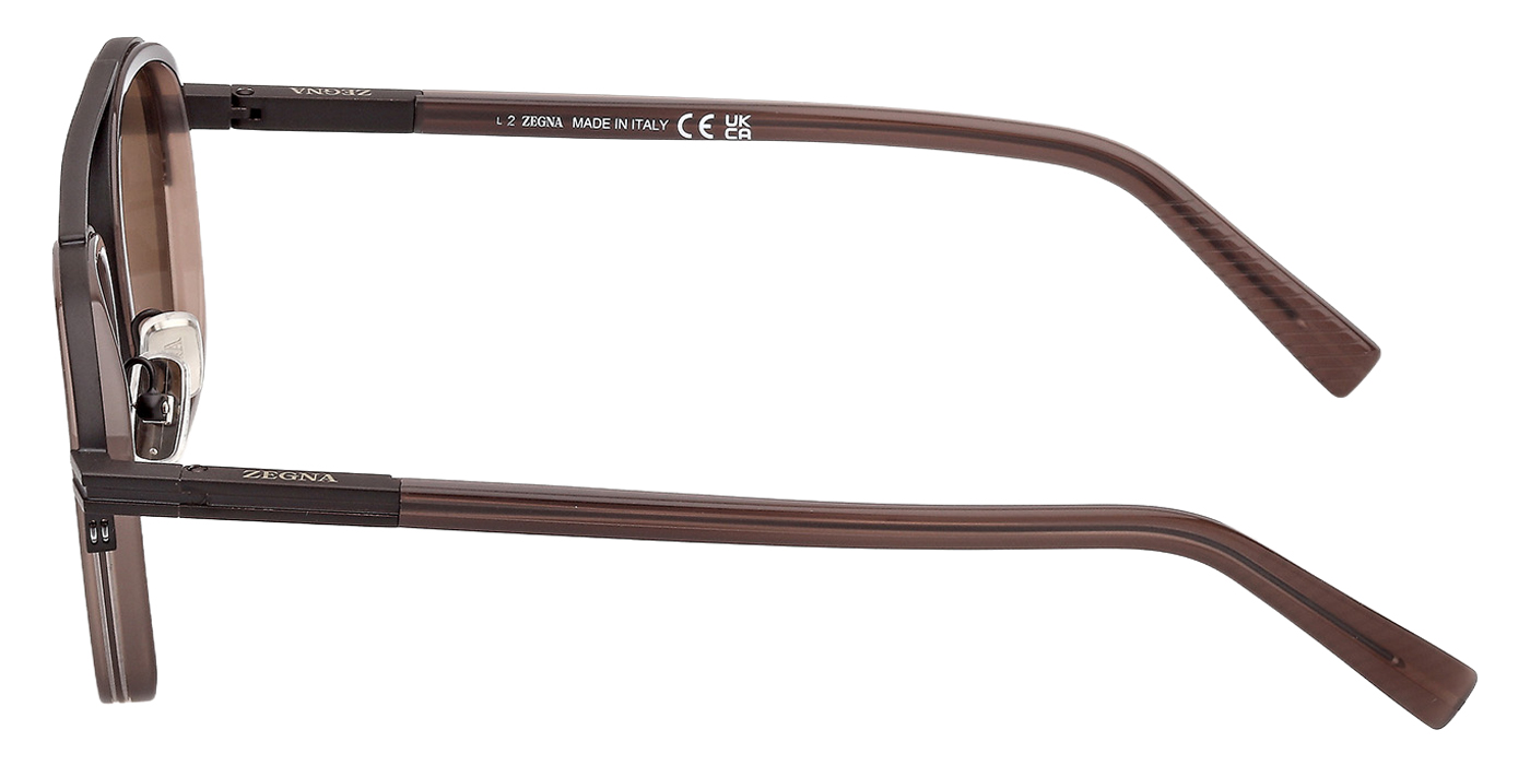 Color: Shiny Dark Brown (48E) - Ermenegildo Zegna EZ023148E51