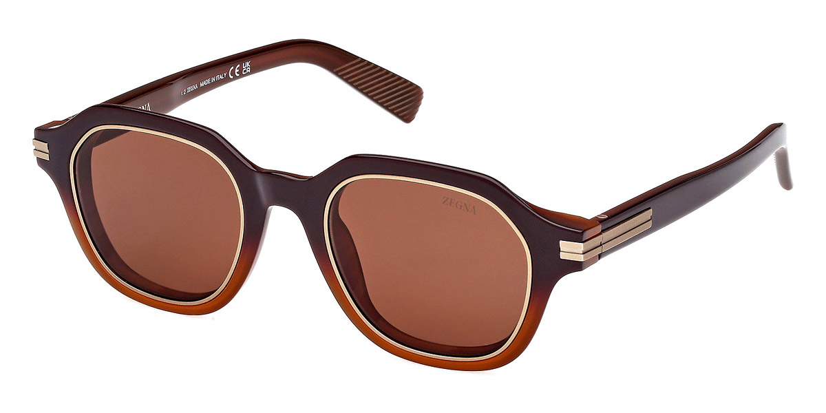 Color: Light Brown/Monocolor (50E) - Ermenegildo Zegna EZ025050E49