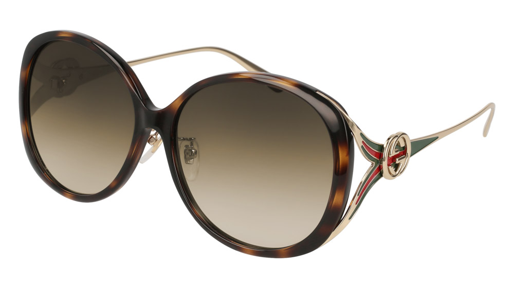 Color: Gold/Havana (003) - Gucci GG0226SK00360