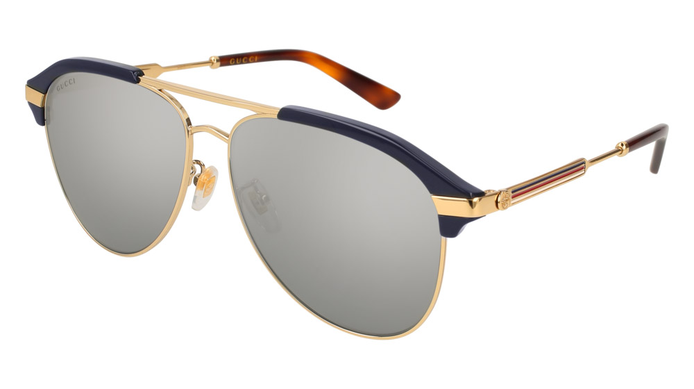 Color: Gold/Blue (005) - Gucci GG0288SA00560