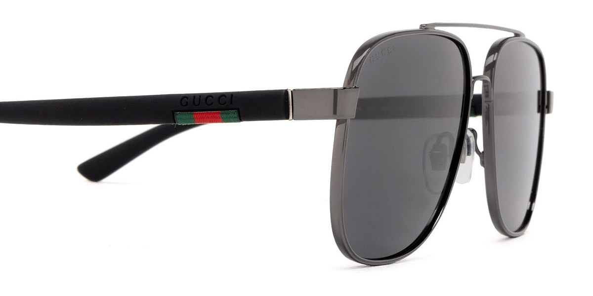 Gucci GG0422S 001 60 Ruthenium Black Sunglasses