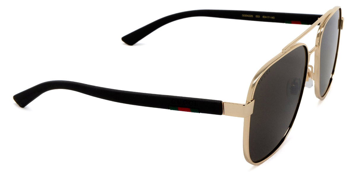 Gucci GG0422S 003 60 Gold Brown Sunglasses