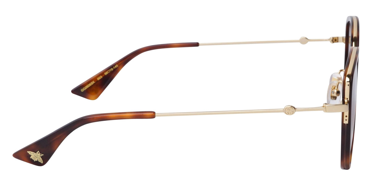 Color: Gold/Havana (003) - Gucci GG0606SK00356