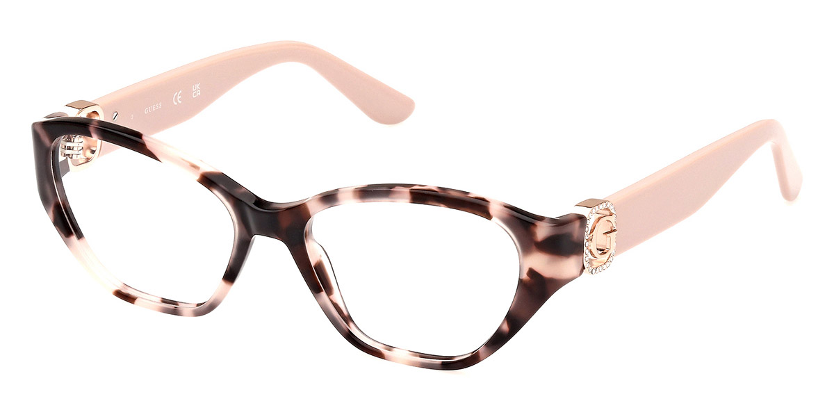 Color: Colored Havana/Shiny Light Pink (055) - Guess GU5011905551