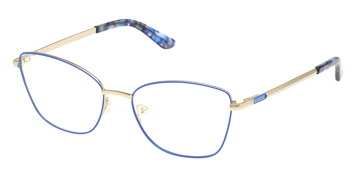 Color: Blue/Havana/Shiny Pale Gold (092) - Guess GU5019409253