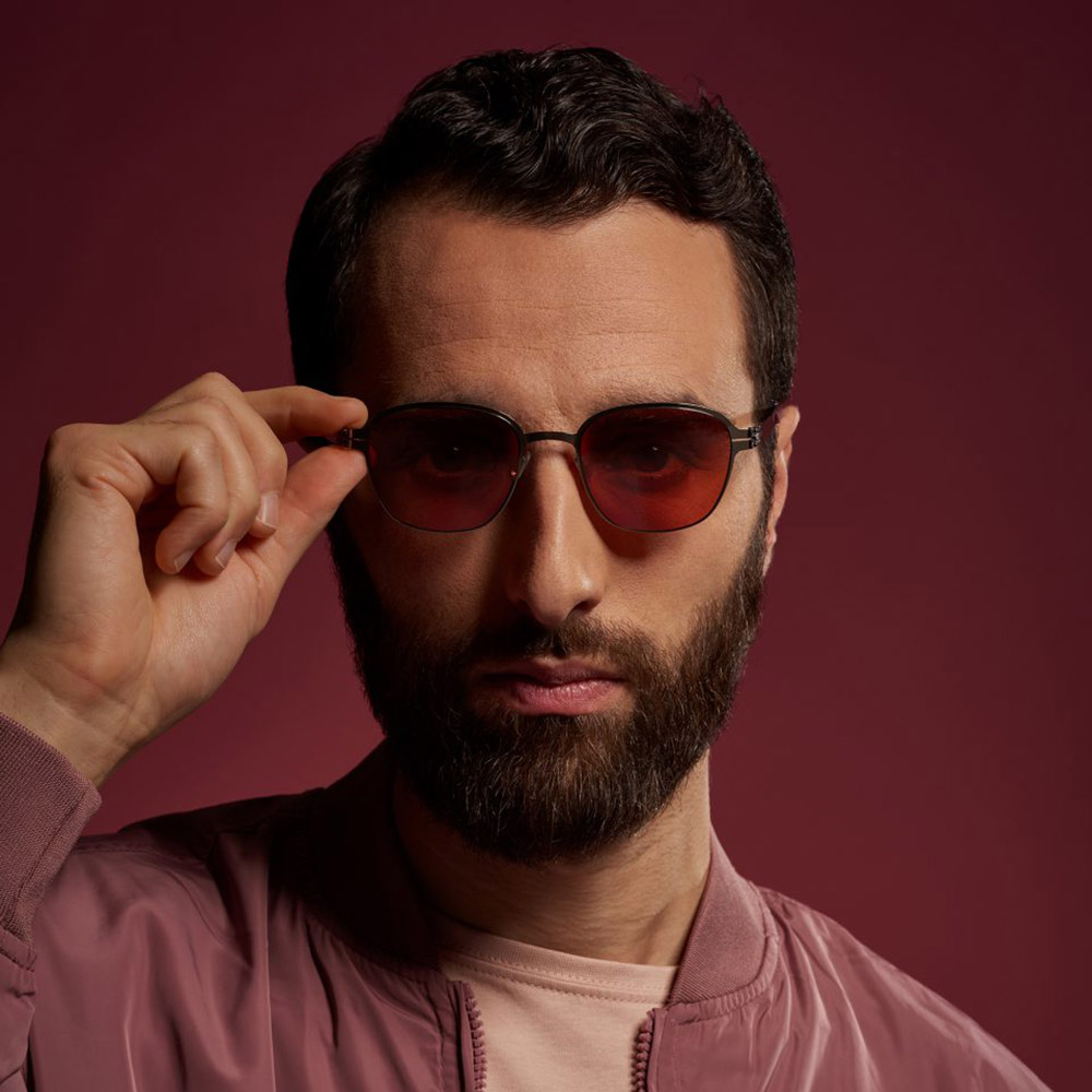 Ic! Berlin Aiden Shiny Bronze Sunglasses Lifestyle Shot