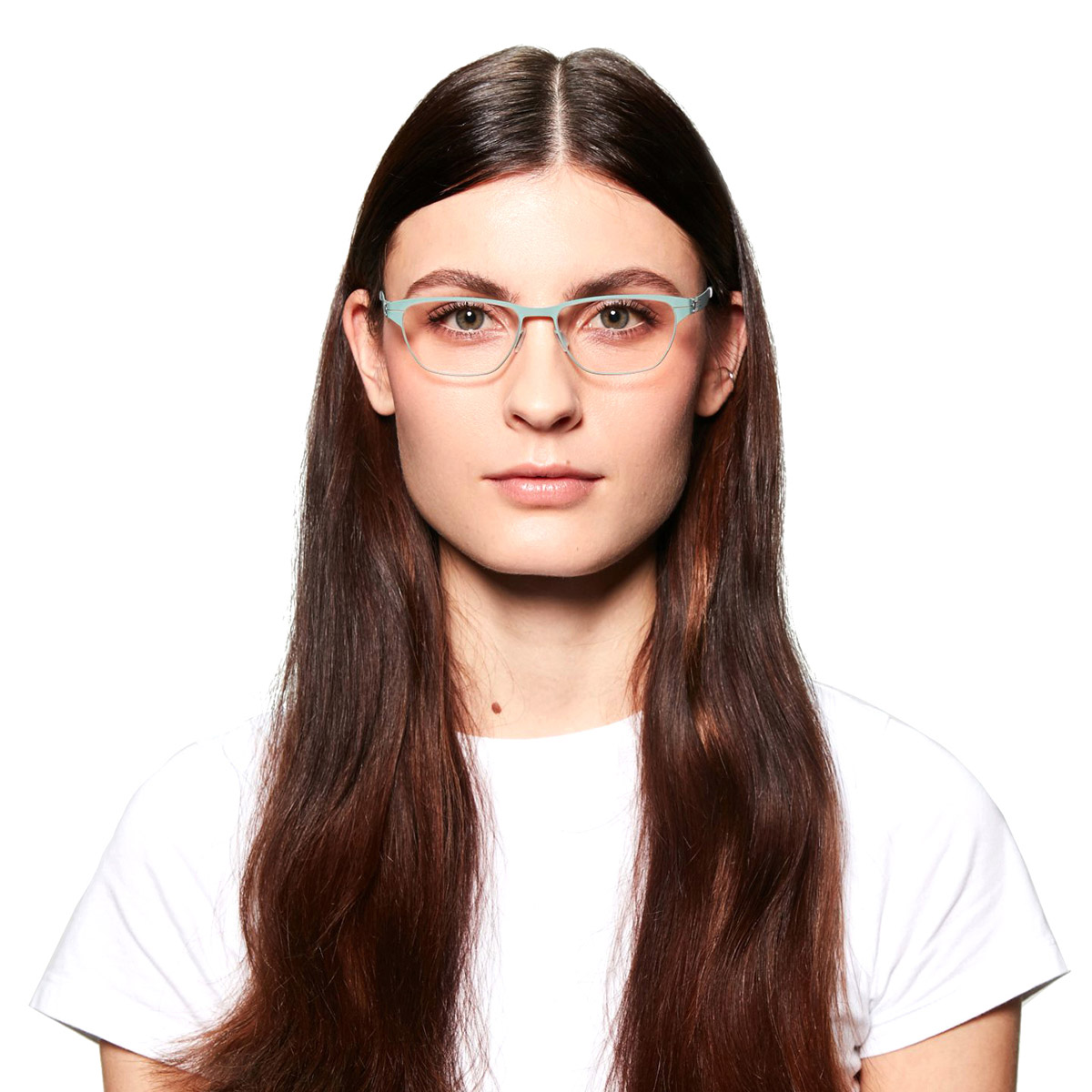 Ic! Berlin Alexandra N. Gold Lilac Eyeglasses On Female Model