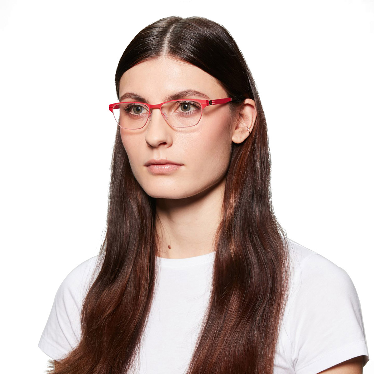 Ic! Berlin Alexandra N. Rose Lava Eyeglasses On Female Model