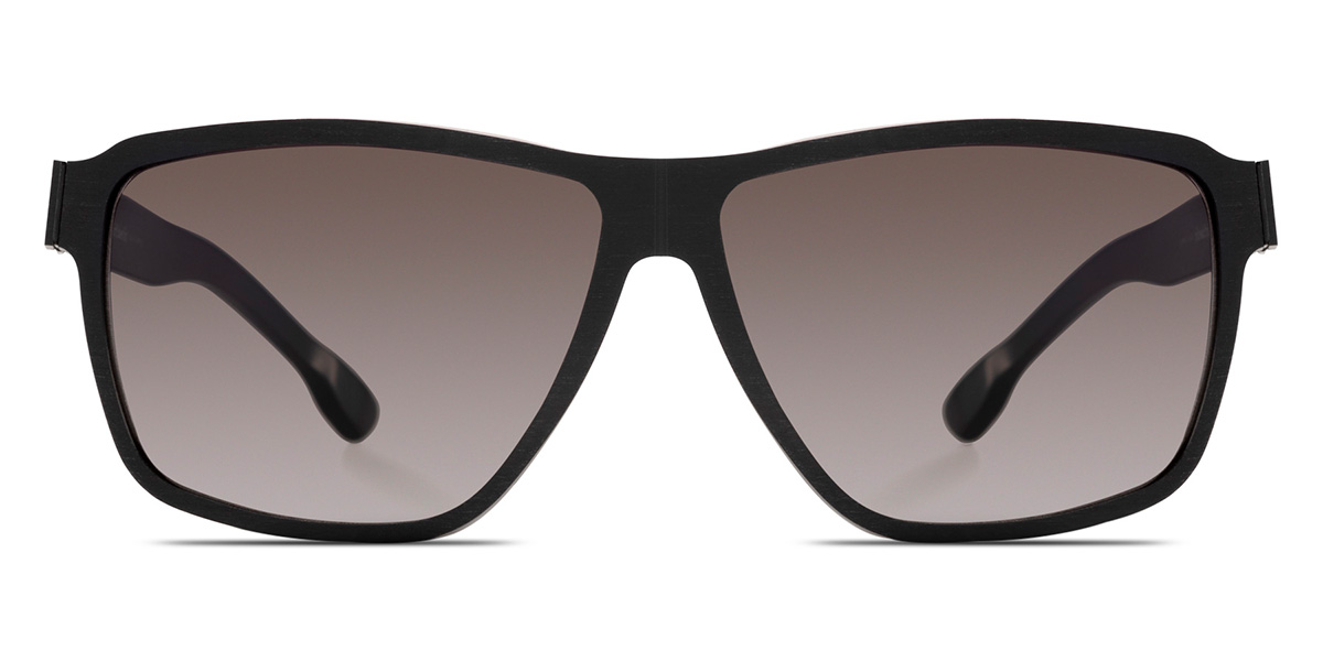 Ic! Berlin Alpha Black-Rough Sunglasses Front View