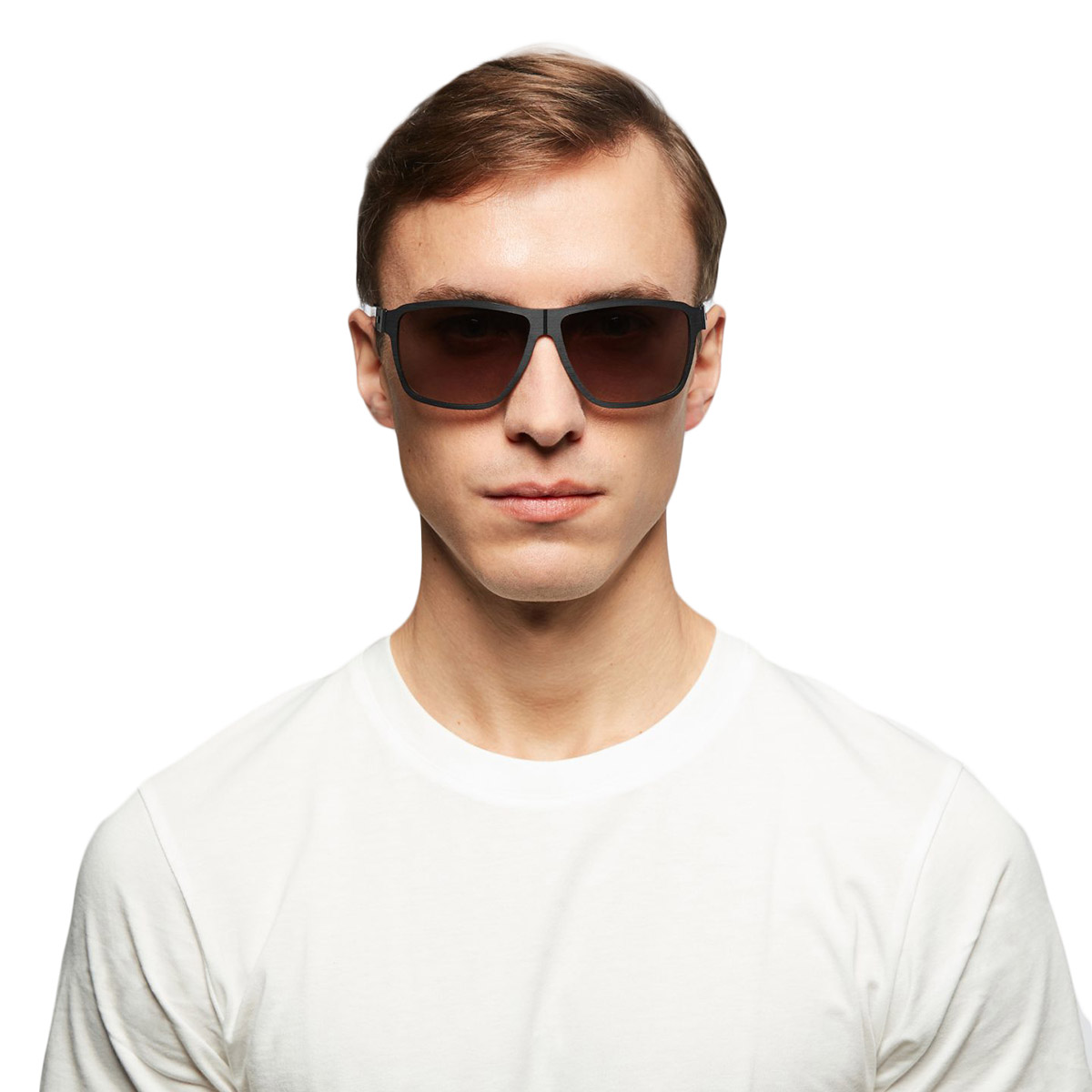 Ic! Berlin Alpha Black-Rough Sunglasses On Male Model
