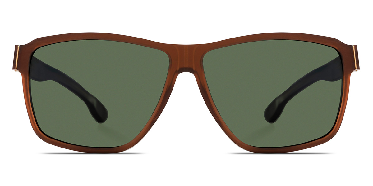 Ic! Berlin Alpha Mahagony-Rough Sunglasses Front View