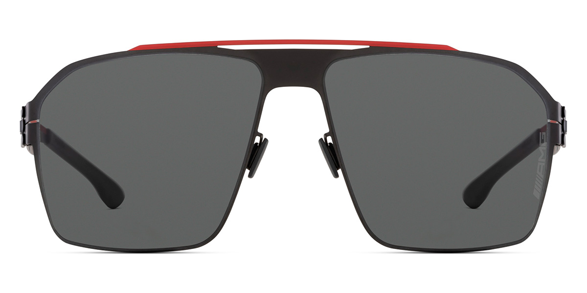 Ic! Berlin AMG 02 Red Bridge-Black Sunglasses Front View
