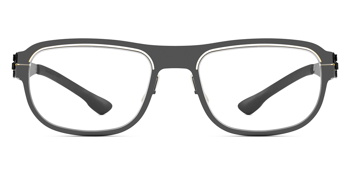 Ic! Berlin AMG 03 Gun-Metal-Yellow Eyeglasses Front View