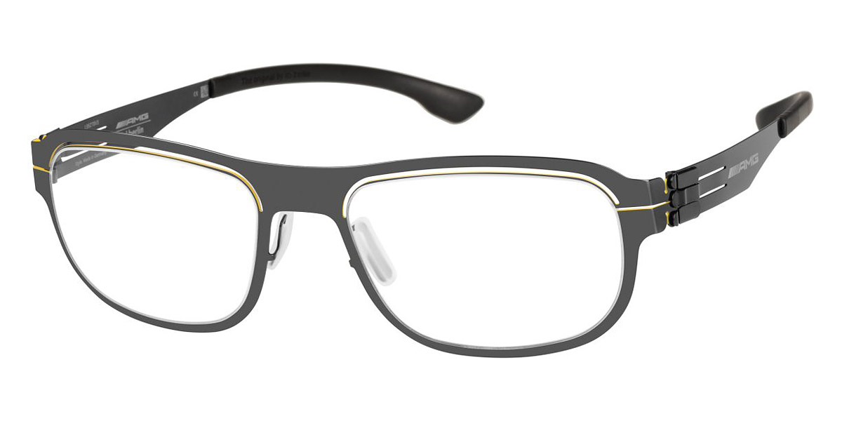 Ic! Berlin AMG 03 Gun-Metal-Yellow Eyeglasses Side View