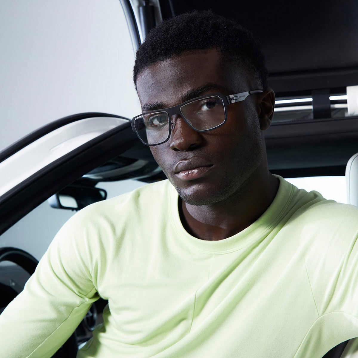 Ic! Berlin AMG 04 Black-Red 97 Eyeglasses Lifestyle Shot
