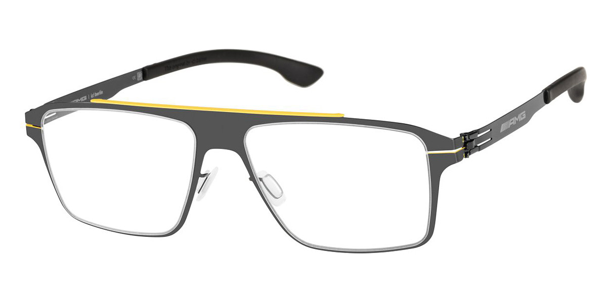 Ic! Berlin AMG 05 Gun-Metal-Yellow Eyeglasses Side View
