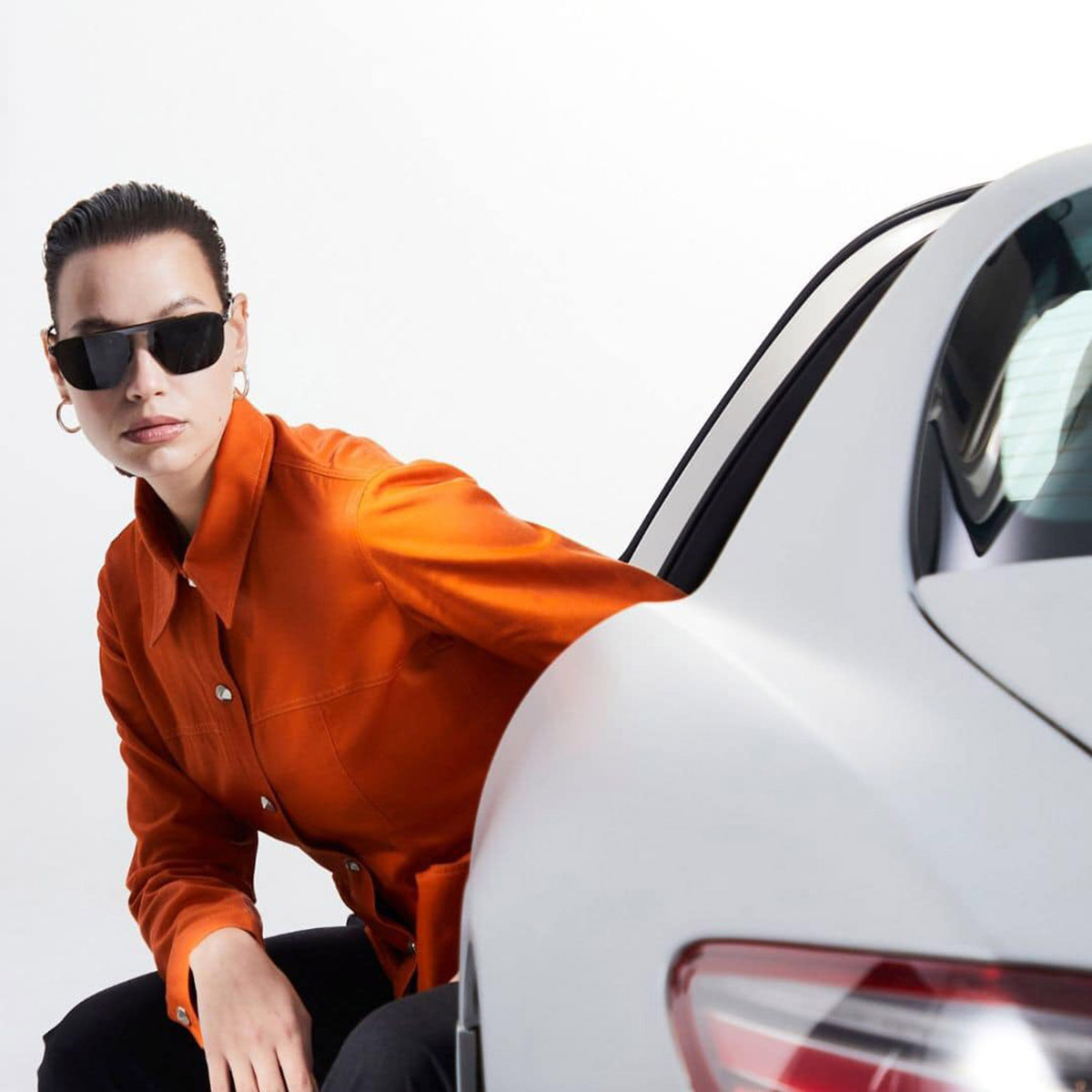 Ic! Berlin AMG 06 Black-Pearl Sunglasses Lifestyle Shot 2