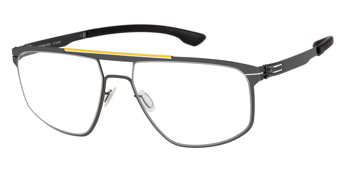 Ic! Berlin AMG 08 Yellow Bridge-Gun-Metal Eyeglasses Side View
