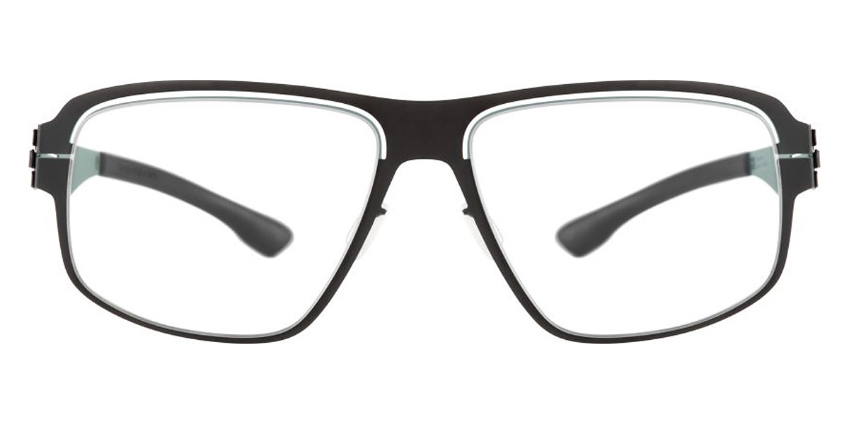 Ic! Berlin AMG 09 Venice Green Brow-Black Eyeglasses Front View
