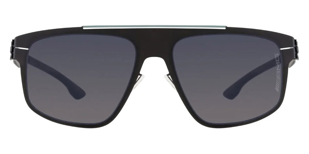 Ic! Berlin AMG 11 Venice Green Bridge-Black Sunglasses Front View