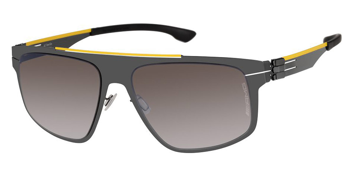 Ic! Berlin AMG 11 Yellow Bridge-Gun-Metal Sunglasses Side View