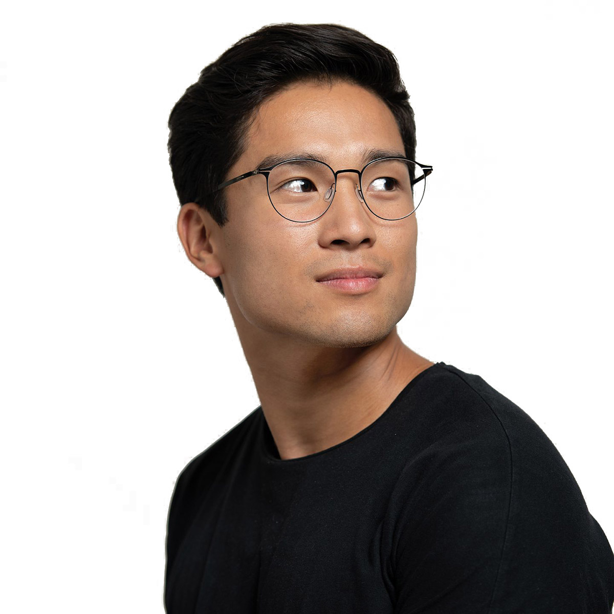 Ic! Berlin Amihan 2.0 Black Eyeglasses On Male Model 2
