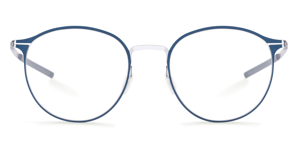 Ic! Berlin Amihan Harbour Silver Circle Eyeglasses Front View