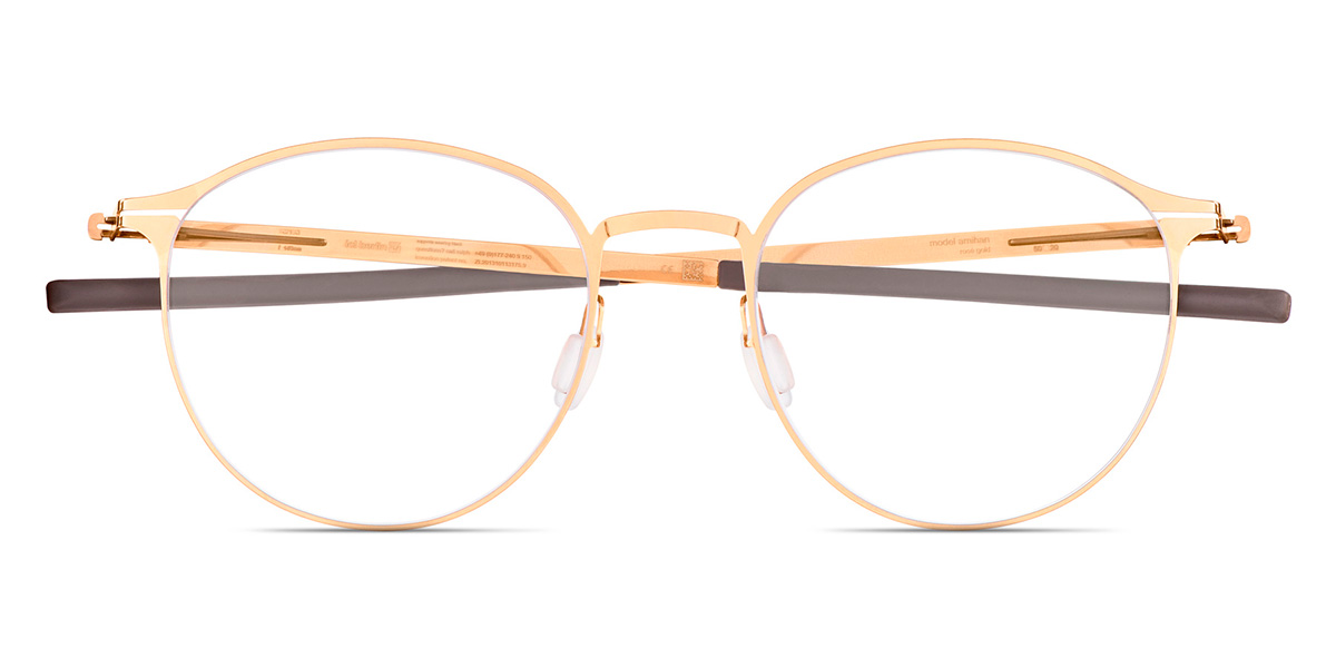 Ic! Berlin Amihan Small Rose Gold Eyeglasses Front View