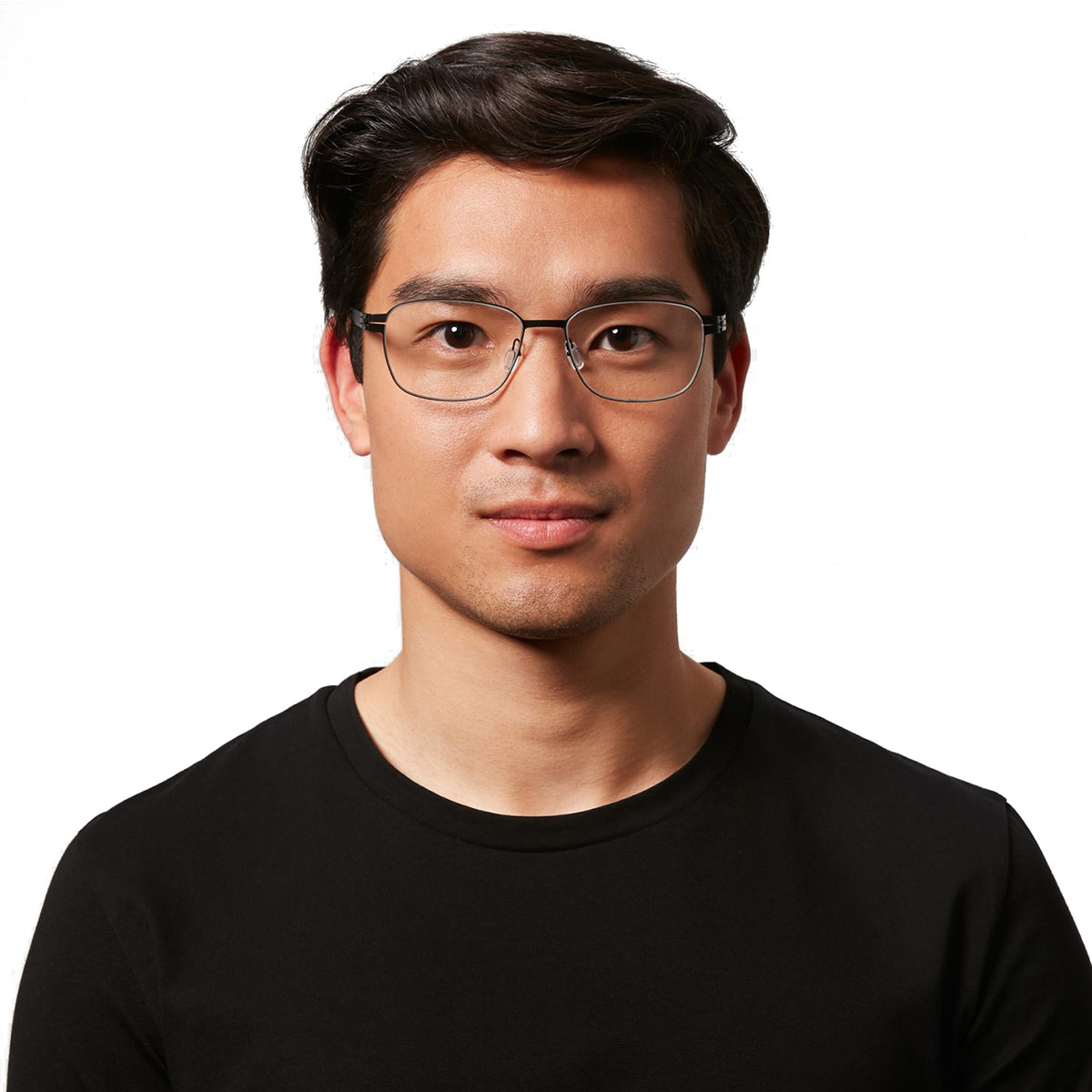 Ic! Berlin Andy L. Black Eyeglasses On Male Model