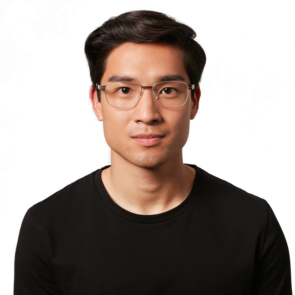 Ic! Berlin Andy L. Rosé-Gold Eyeglasses On Male Model