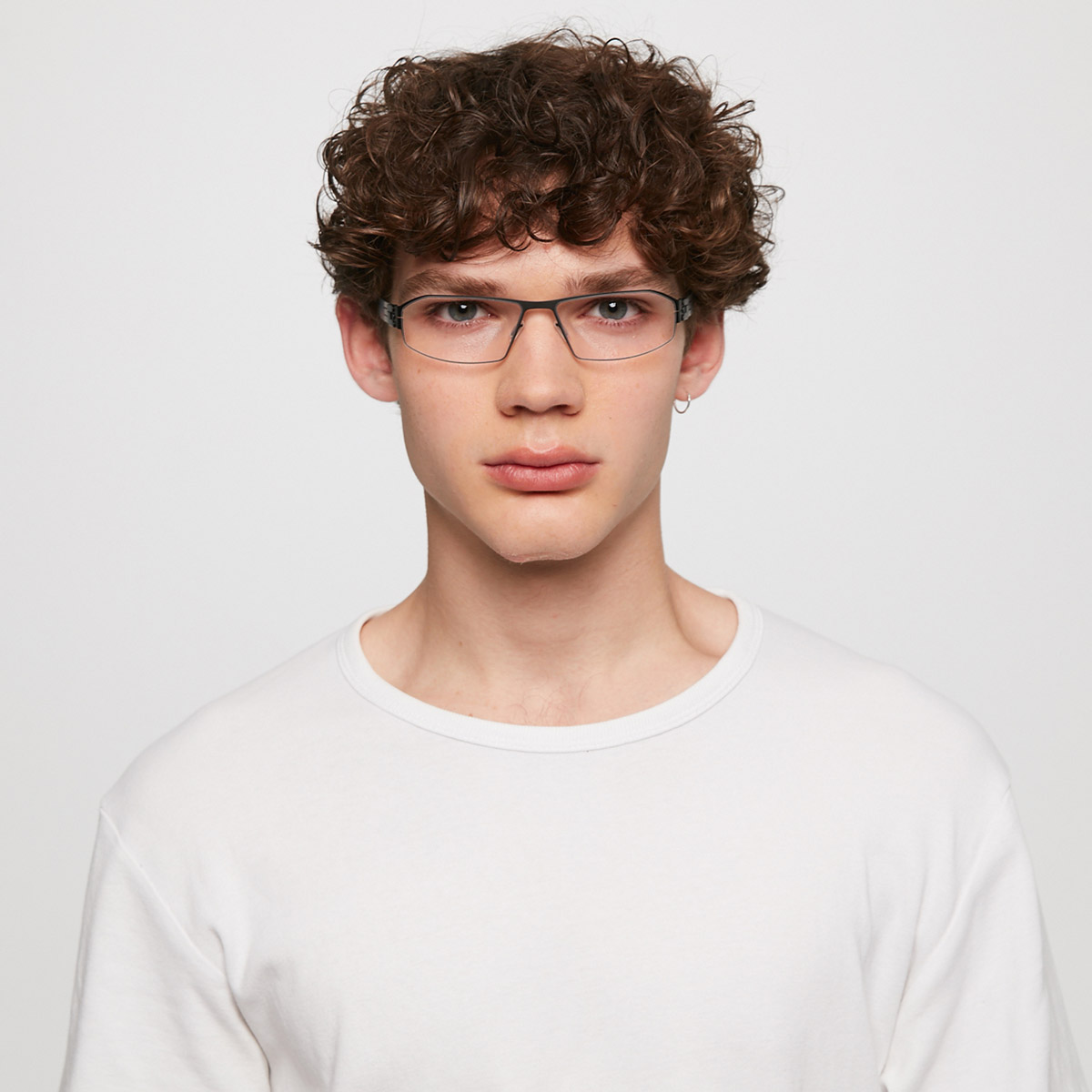 Ic! Berlin Arne 2.0 Gunmetal Eyeglasses On Male Model