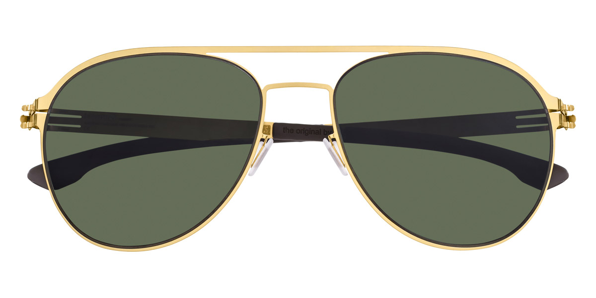 Ic! Berlin Attila L. Matt-Gold Sunglasses Front View