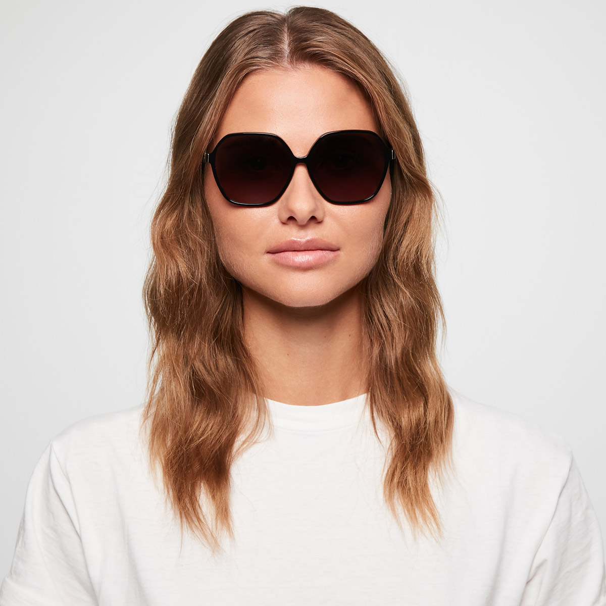 Ic! Berlin Beam Black Aze Sunglasses On Female Model