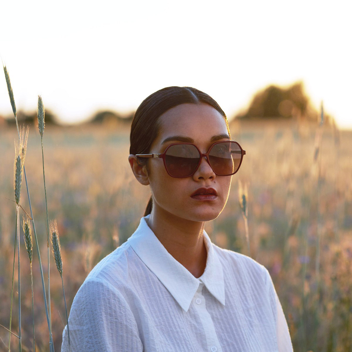 Ic! Berlin Beam Ruby Sunglasses Lifestyle Shot
