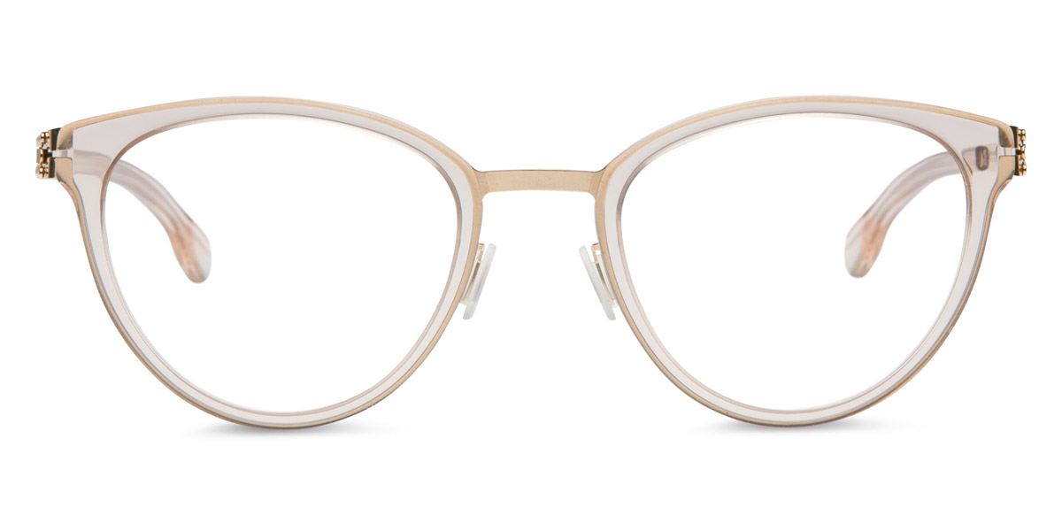 Ic! Berlin Beate J. Rosé-Gold-Ice-Tea Eyeglasses Front View