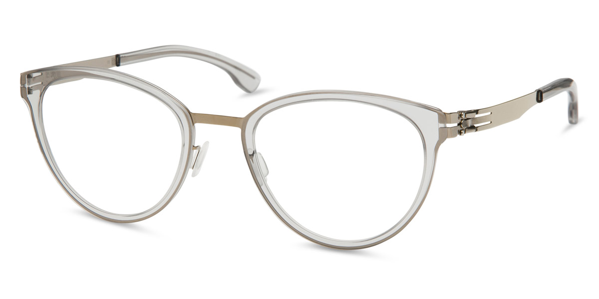 Ic! Berlin Beate J. Shiny-Bronze-Sky-Gray Eyeglasses Side View