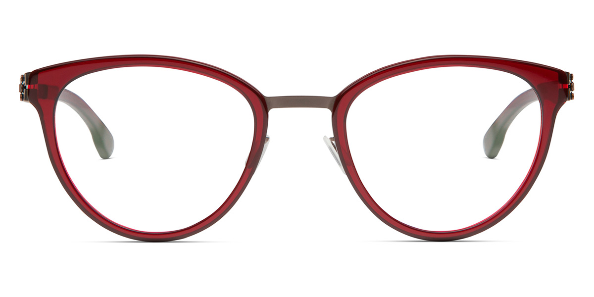 Ic! Berlin Beate J. Teak-Barolo-Red Eyeglasses Front View