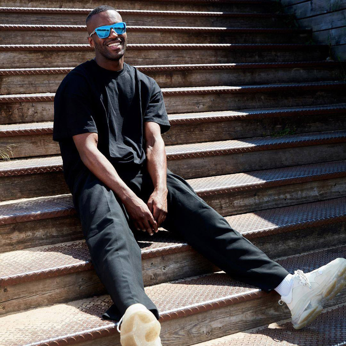 Ic! Berlin Bloc Pearl-Pool-Gray Sunglasses Lifestyle Shot
