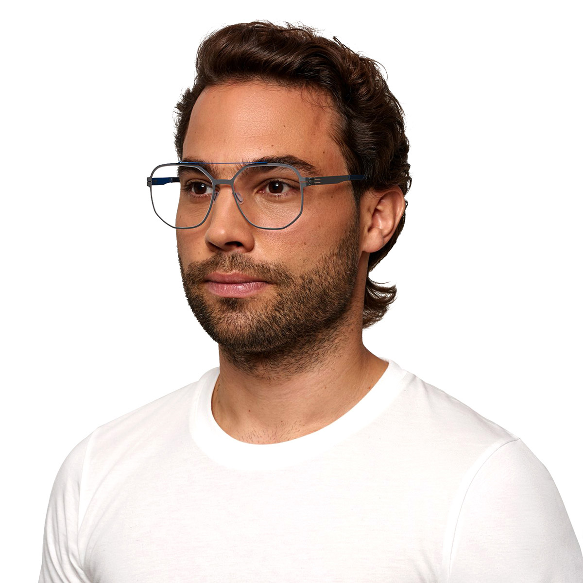 Ic! Berlin Bradly H. Boulder Blue Eyeglasses On Male Model