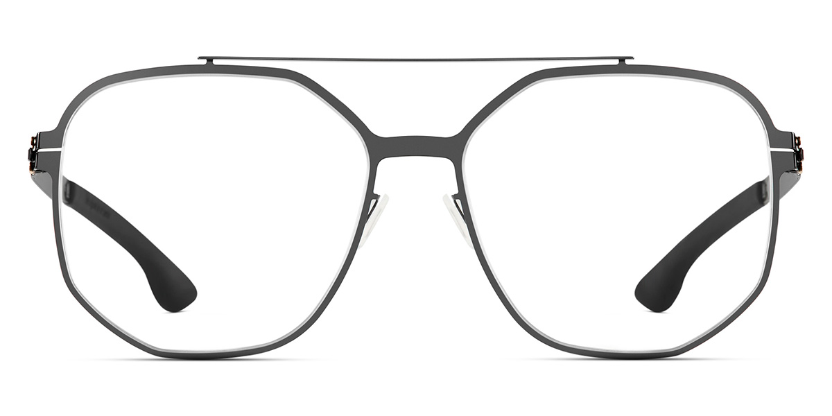 Ic! Berlin Bradly H. Gun Metal Eyeglasses Front View