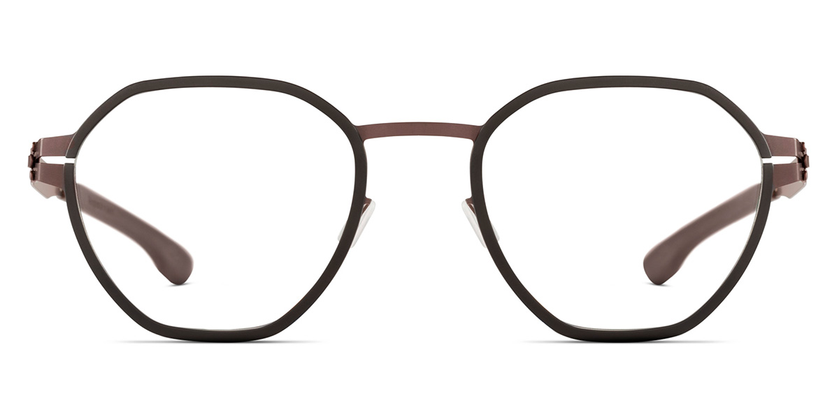 Ic! Berlin Carbon Teak-Black Eyeglasses Front View