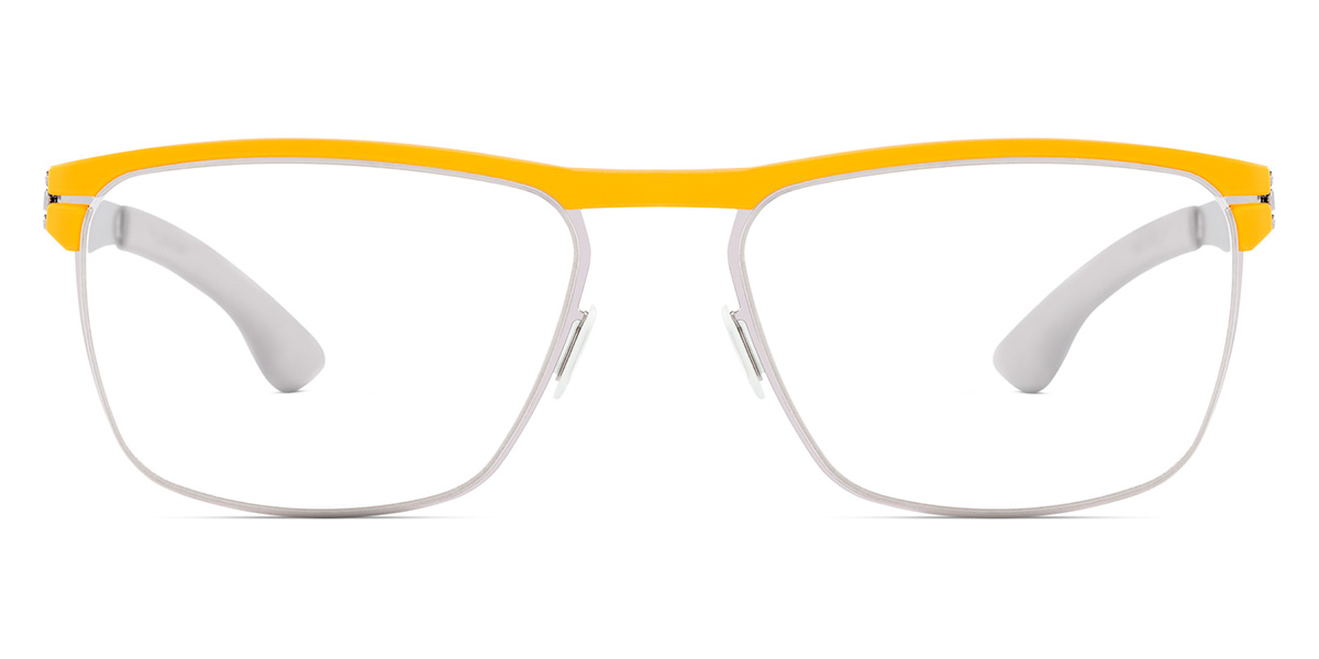 Ic! Berlin Central Chrome-Yellow Eyeglasses Front View