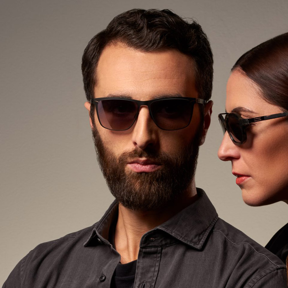 Ic! Berlin Charlie Gunmetal Sunglasses Lifestyle Shot