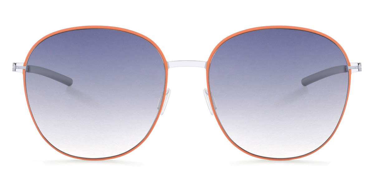 Ic! Berlin Coho Peach Silver Circle Sunglasses Front View