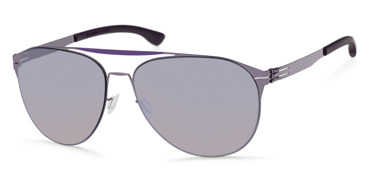 Ic! Berlin Daiying L. Aubergine Crocus Sunglasses Side View